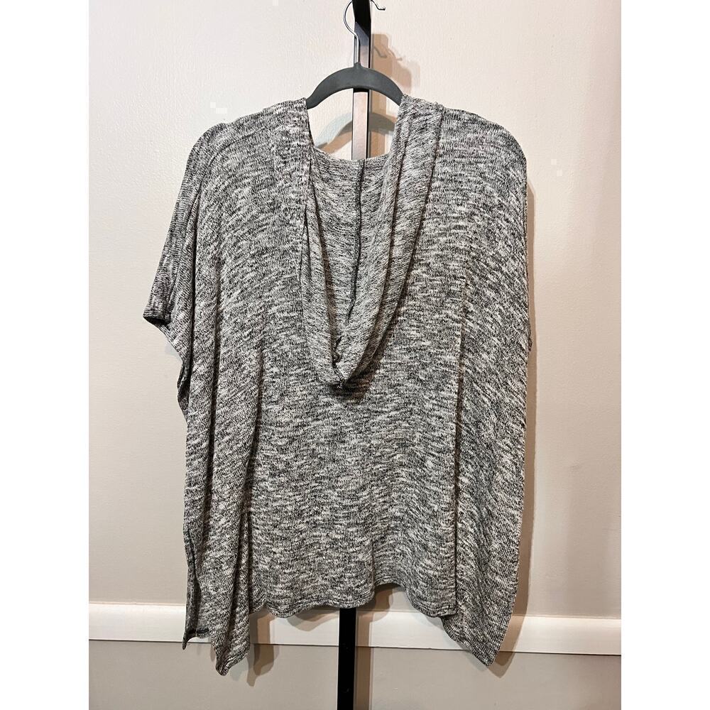 Harley Davidson Full Zip Sweater Hooded Side Slit Knit Light Gray Womens Medium - Picture 3 of 5